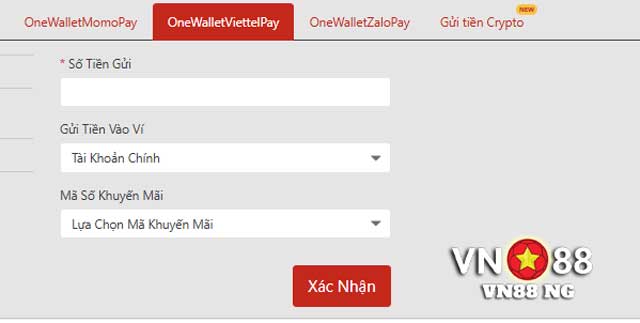 Cách nạp tiền VN88 qua ví điện tử chỉ trong vài phút