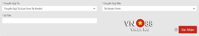 Vào mục “Chuyển quỹ” và chuyển tiền về tài khoản chính